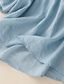 billige Kvinne Enkle Topper-Dame Dressy topper Flytende topper Helfarge عادي Elegant Daglig damer Halvlange ermer V-hals Vanlige topper Daglig Ferie Rynket Hvit Rosa Blå Lilla Sommer Vår Høst