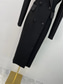 preiswerte Smokingkleider-Damen Smokingkleid Mantel Formell Hochzeitsgast Formeller Abend Satin Elegant Langarm Knöchellänge Hemdkragen Doppelreihig