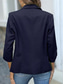 cheap Blazers &amp; Suits-Women&#039;s Blazer Comfortable Breathable Pocket Casual Plain Office Street Casual Daily Wear Single Breasted Regular Turndown Regular Fit Long Sleeve Outerwear Black White Red Spring Fall