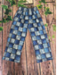cheap Wide Leg &amp; High Waisted-Women&#039;s Wide Leg Chinos Vacation Vintage Ethnic Style Long High Waist Graphic Plaid Checkered Pocket Elastic Waistband Comfy Soft Comfortable Micro-elastic Outdoor Street Blue Orange Summer Spring