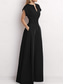 cheap Casual Jumpsuits-Women&#039;s Normal Jumpsuit Elegant Solid Color Short Sleeve V Neck Pocket High Waist Vacation Daily Regular Fit Black Blue Green Summer
