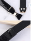 abordables Ceinture pour femme-Ceinture élastique à nœud papillon pour femme – Ceinture en similicuir avec boucle en métal, style skinny élégant pour le bureau, les fêtes ou les tenues formelles