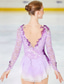 abordables Vestidos de Patinaje Artístico-Vestido de patinaje artístico Mujer Chica Patinaje Sobre Hielo Vestidos Accesorios Violeta Negro Blanco Retazos Malla Licra Encaje Alta elasticidad Competición Ropa de Patinaje Hecho a mano Cristal