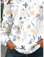 abordables T-shirt Boho-Femmes T-shirt Fleuri Graphique Plantes ancien Élégant Classique manche longue Col en V Encolure en V Hauts Réguliers Quotidien Imprimé Kaki Rose Bleu clair Printemps Automne