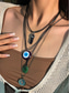 ieftine Colier de damă-Set de colier boho cu talismane stratificate pentru femei – pandantive multistrat cu ochi rău, soare și stea și choker cu mărgele, pentru modă spirituală, festivaluri și purtare zilnică