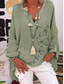 cheap Shirts-Women&#039;s Cotton Linen Shirts Butterfly Basic Casual Long Sleeve Shirt Collar Regular Tops Daily Print White Pink Navy Blue Purple Green Summer Fall