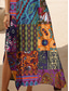 billiga Boho klänningar-Dam Midiklänning Solklänning A linjeklänning Sommarklänning bohemliv Semester Vintage Lös passning Blommig Grafisk Paisley Kortärmad V-hals Gul Blå Purpur Grön Sommar Vår Höst