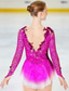 abordables Vestidos de Patinaje Artístico-Vestido de patinaje artístico Mujer Chica Patinaje Sobre Hielo Vestidos Accesorios Violeta Negro Blanco Retazos Malla Licra Encaje Alta elasticidad Competición Ropa de Patinaje Hecho a mano Cristal