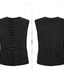 voordelige Gilets-Voor heren Vest Buiten Dagelijks Vintage Lente Herfst Veters Polyester Comfortabel Effen V-hals Normale pasvorm Donker Bruin Zwart Rood Licht Bruin Hesje