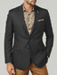 cheap Tweed Blazer-Men&#039;s Wool Tweed Blazer Vintage Office Solid Colored Blazer Brown Dark Grey Standard Fit Single Breasted Two-buttons