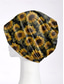 Недорогие Женские шляпы-женская шапка-бини с принтом подсолнухов, легкая повседневная шапка из эластичного полиэстера, мягкий и дышащий головной убор, можно использовать как шейный платок, подходит для повседневной носки, активного отдыха и путешествий
