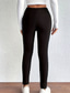 ieftine Leggings cu căptușeală din fleece-Pentru femei colanți căptușiți cu fleece Pantaloni din lână Pantaloni Jambiere Șic Stradă Casual Lungime totală Natural Simplu Talie elastică Termic cald În aer liber Sfârșit de săptămână Roșu Vin