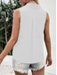 voordelige Effen Tanktop-Dames Hemdje Tanktop Effen Kleur Dagelijks Stijlvol Casual Mouwloos Overhemdkraag Normale tops Dagelijks Knop Zwart Wit Wijn blauw Groen Zomer