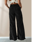 cheap Wide Leg &amp; High Waisted-Women&#039;s Wide Leg Chinos Fashion Casual Full Length High Waist Plain Pocket Comfy Soft Comfortable Micro-elastic Outdoor Street Black Blue Green Coffee Spring Fall Winter Loose Fit