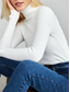 cheap Solid Colors-Women&#039;s Blouse Solid Color Tropical Stylish Casual Long Sleeve Turtleneck Regular Tops Daily Black White Pink Wine Khaki Spring Fall Winter