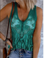 cheap Boho Tank Top-Women&#039;s Camisole Tank Top Graphic Bohemia Vintage Stylish Sleeveless Sleeveless V Neck Crop Tops Daily Print Green Khaki Summer Spring