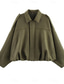 cheap Casual Jackets-Women&#039;s Casual Jacket Comfortable Breathable Pocket Buttons Casual Plain Vacation Street Casual Daily Wear Zipper Short Turndown Regular Fit Long Sleeve Outerwear Black Wine Orange Summer Spring