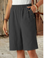 ieftine Bermude-Pentru femei Bermude Pantaloni Scurți Pantaloni scurți de vară Pantaloni scurți de plajă Vacanță Modă Șic Stradă Lungimea genunchiului Talie Înaltă Simplu Buzunar Talie elastică Confort Ușor Απαλό