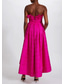 cheap Cocktail Dresses-Moire A-Line Cocktail Dresses Elegant Dress Formal Semi Formal Wedding Tea Length Midi Length Sleeveless Strapless Satin Ruffles with Pockets