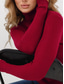 cheap Solid Colors-Women&#039;s Blouse Solid Color Tropical Stylish Casual Long Sleeve Turtleneck Regular Tops Daily Black White Pink Wine Khaki Spring Fall Winter