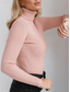 cheap Solid Colors-Women&#039;s Blouse Solid Color Tropical Stylish Casual Long Sleeve Turtleneck Regular Tops Daily Black White Pink Wine Khaki Spring Fall Winter