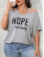tanie T-shirty w rozmiarze plus-Damskie Duży rozmiar Najfatalniejszy Podkoszulek Graficzny Litera Krótki rękaw W serek Codzienny Codzienny Poliester Lato Wiosna Czarny Khaki
