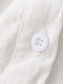 abordables Chemises-Femmes Faux coton lin Boutons Couleur Unie Élégant Basique Occasionnel Manche 3/4 Col de chemise Hauts Réguliers Quotidien Blanche Rose Claire Bleu clair Été