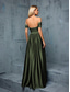 cheap Semi-formal / Cocktail-A-Line Quinceanera Dresses Elegant Dress Formal Wedding Floor Length Sleeveless Strapless Satin Backless with Pleats