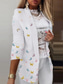cheap Blazers &amp; Suits-Women&#039;s Blazer Comfortable Breathable Pocket Print Casual Geometric Office Street Casual Daily Wear Open Front Regular Turndown Regular Fit Long Sleeve Outerwear Black White Pink Summer Spring
