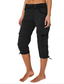 cheap Pants-Women&#039;s Cargo Pants Vacation Fashion Streetwear Calf-Length High Waist Plain Pocket Comfy Soft Comfortable Micro-elastic Outdoor Street Yellow-Brown Black White Orange Summer Regular Fit