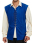 voordelige Gilets-Voor heren Vest Buiten Dagelijks Vintage Lente Herfst Veters Polyester Comfortabel Effen V-hals Normale pasvorm Donker Bruin Zwart Rood Licht Bruin Hesje