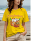 cheap Humor&amp;Quotes tee-Oktoberfest Women&#039;s T Shirt Graphic Letter Vintage Stylish Classic Short Sleeve Crew Neck Round Neck Regular Tops Daily Weekend Print Black White Yellow Red Blue Summer Spring