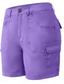 ieftine Pantaloni din bumbac simplu-Pentru femei chinez Pantaloni Scurți De Bază Casual Scurt Talie medie Simplu Buzunar Confort Exterior Micro-elastic Vacanță Stradă Zilnic Negru Mov Trifoi Kaki Vară Fit regulat
