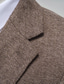 cheap Formal Suits-Men&#039;s Wool Tweed Suits Wedding Business Herringbone Suits Brown Grey Retro Formal Tailored Fit 3 Piece Single Breasted Two-buttons
