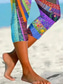 cheap Art&amp;Design Print-Women&#039;s Leggings Capri Pants High Elasticity Vacation Fashion Hawaiian Calf-Length Mid Waist Graphic Patchwork Printing Breathable Soft  Vacation Casual Daily Rainbow Summer Spring Regular Fit