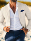 voordelige Linnen blazer-Heren Linnen Blazer Jack Sport Jas Mode Casual Zomer Effen Kleuren Blazer Stofblauw Lichtgrijs Donkerblauw Aangepaste Pasvorm Enkelbeeld Eén-knoop