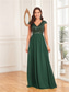 cheap BLACK-A-Line Quinceanera Dresses Elegant Dress Formal Wedding Floor Length Sleeveless V Neck Chiffon V Back with Pleats 2025