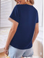 cheap Lace Tops-Women&#039;s Blouse Solid Color Elegant Stylish Basic Short Sleeve V Neck Regular Tops Daily Lace Patchwork Black White Navy Blue Beige Summer