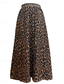abordables Jupes graphiques-Femmes Mode Occasionnel Maxi Taille haute Jupes Léopard Imprimé Micro-Élastique Quotidien Rue Léopard Été Polyester