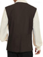 voordelige Gilets-Voor heren Vest Buiten Dagelijks Vintage Lente Herfst Veters Polyester Comfortabel Effen V-hals Normale pasvorm Donker Bruin Zwart Rood Licht Bruin Hesje