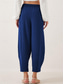 cheap Pants-Women&#039;s Chinos Fashion Streetwear Basic Full Length High Waist Plain Pocket Elastic Waistband Comfy Soft Comfortable Micro-elastic Outdoor Street Blue Brown Khaki Light Blue Summer Spring Loose Fit