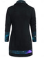 cheap Floral Tops-Women&#039;s Blouse Ombre Stylish Casual Long Sleeve Cowl Neck Long Tops Daily Buttons Print Black Purple Green Spring Fall Winter