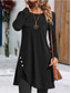 cheap Plain Dress-Women&#039;s Mini Dress T Shirt Dress Tee Dress Casual Daily Regular Fit Plain Long Sleeve Crew Neck Black Red Green Gray Spring Fall