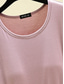 cheap Plain tee-Women&#039;s Blouse Solid Color Daily Casual Long Sleeve Crew Neck Regular Tops Daily Black Pink Red Navy Blue Blue Summer Spring Fall