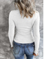 cheap Plain Tops-Women&#039;s Blouse Solid Color Stylish Casual Long Sleeve Scoop Neck Regular Tops Daily Buttons Black White Pink Wine Blue Summer Spring Fall