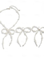 cheap Women&#039;s Necklace-Women&#039;s Pearl Bow Necklace and Drop Earrings Set - Elegant Statement Jewelry for Fashion Parties and Cocktail Events