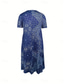 preiswerte Blumenkleid-Damen Midikleid A Linie Kleid Sommerkleid Lässig Täglich Normale Passform Paisley-Muster Kurzarm Quadrathals Rosa Rote Blau Grau Sommer