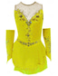 cheap Figure Skating Dresses-Figure Skating Dress Women&#039;s Girls&#039; Ice Skating Dress Outfits White / White Yellow &amp; Yellow Dark Purple Open Back Mesh Spandex Training Competition Skating Wear Handmade Crystal / Rhinestone Ice