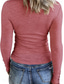 cheap Plain Tops-Women&#039;s Blouse Solid Color Stylish Casual Long Sleeve Scoop Neck Regular Tops Daily Buttons Black White Pink Wine Blue Summer Spring Fall