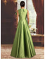 cheap Evening Dresses-A-Line Evening Gown Elegant Dress Formal Wedding Floor Length Off Shoulder V Neck Stretch Satin with Pocket 2025